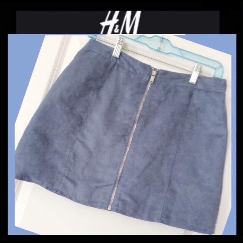 H&M Faux Suede A-Line Skirt